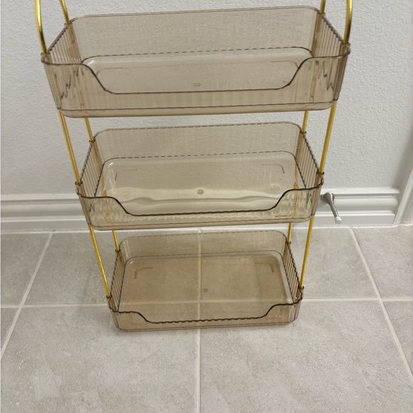 Gold Metal Bathroom Organizer Shelf - Picture 4 of 5